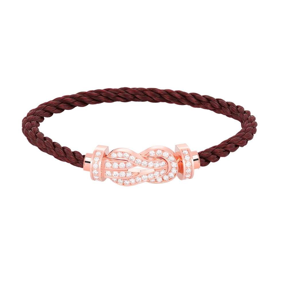 [OAK JURI]CHANCE LARGE 8 FIGURE BUCKLE FULL DIAMOND BRACELET ROSE GOLD