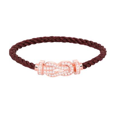 [OAK JURI]CHANCE LARGE 8 FIGURE BUCKLE FULL DIAMOND BRACELET ROSE GOLD