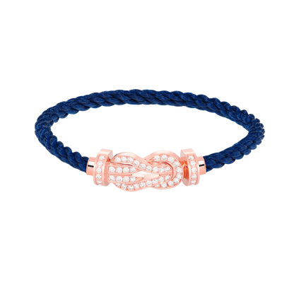 [OAK JURI]CHANCE LARGE 8 FIGURE BUCKLE FULL DIAMOND BRACELET ROSE GOLD