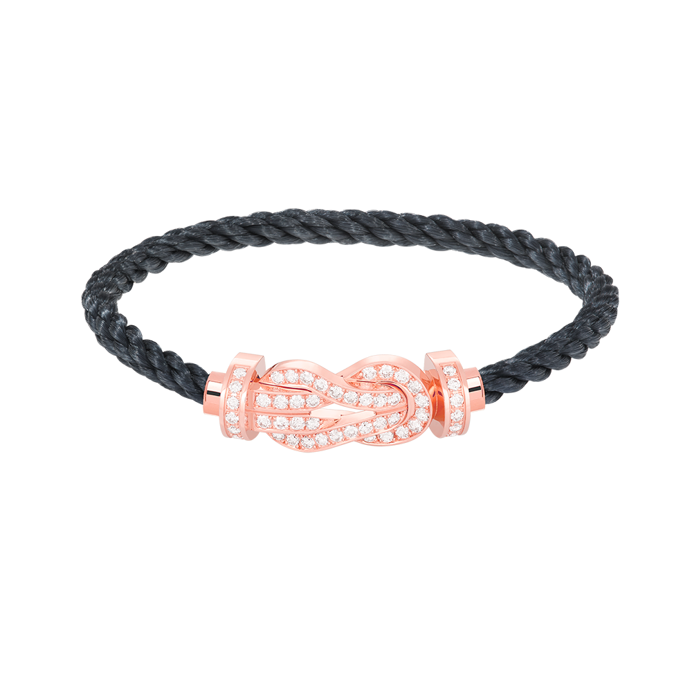 [OAK JURI]CHANCE LARGE 8 FIGURE BUCKLE FULL DIAMOND BRACELET ROSE GOLD