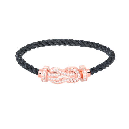 [OAK JURI]CHANCE LARGE 8 FIGURE BUCKLE FULL DIAMOND BRACELET ROSE GOLD