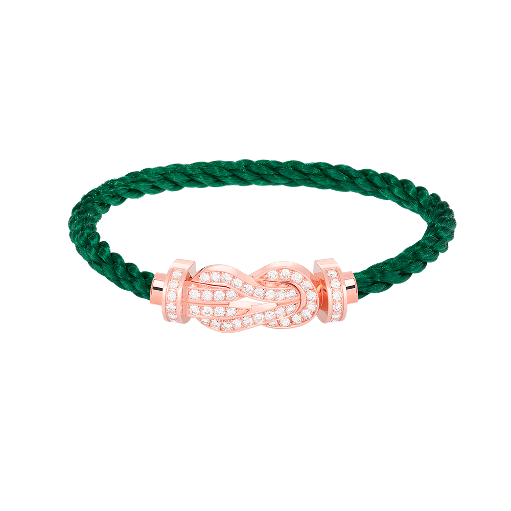 [OAK JURI]CHANCE LARGE 8 FIGURE BUCKLE FULL DIAMOND BRACELET ROSE GOLD