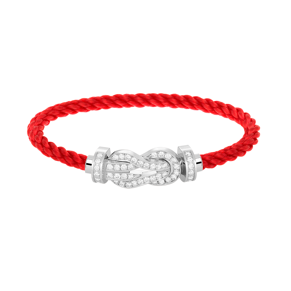 [OAK JURI]CHANCE LARGE 8 FIGURE BUCKLE FULL DIAMOND BRACELET SILVER