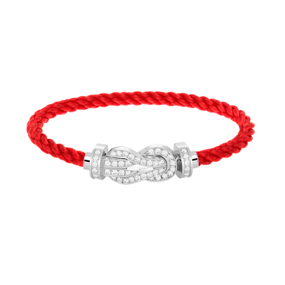 [OAK JURI]CHANCE LARGE 8 FIGURE BUCKLE FULL DIAMOND BRACELET SILVER