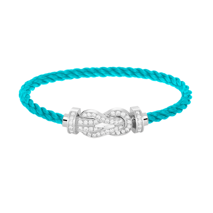 [OAK JURI]CHANCE LARGE 8 FIGURE BUCKLE FULL DIAMOND BRACELET SILVER