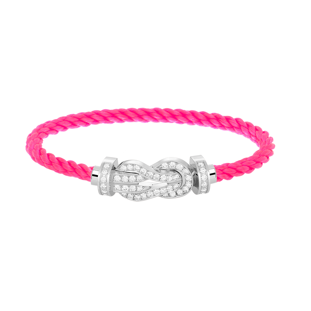 [OAK JURI]CHANCE LARGE 8 FIGURE BUCKLE FULL DIAMOND BRACELET SILVER