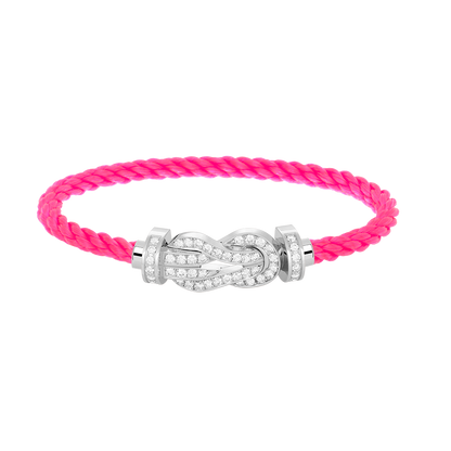 [OAK JURI]CHANCE LARGE 8 FIGURE BUCKLE FULL DIAMOND BRACELET SILVER