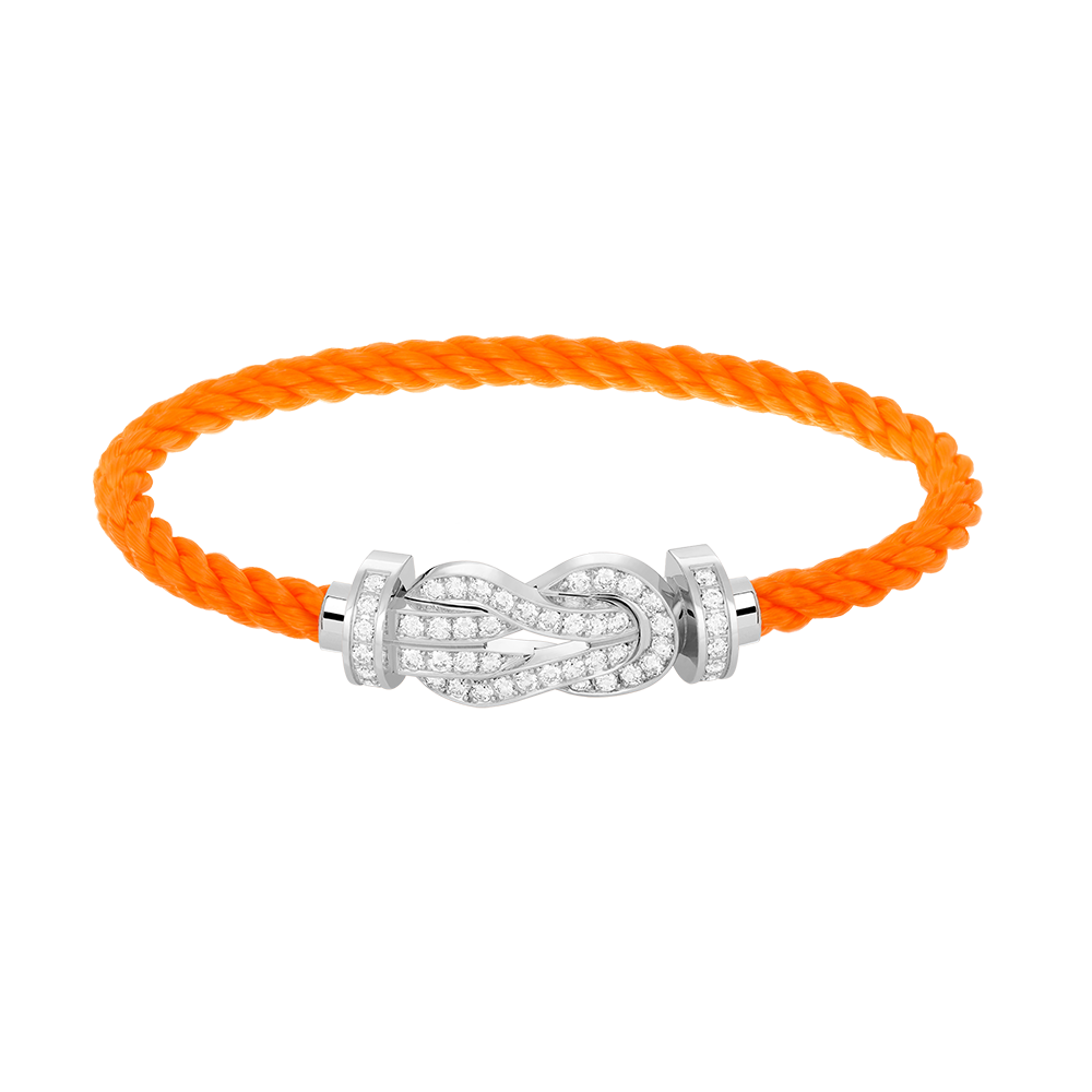 [OAK JURI]CHANCE LARGE 8 FIGURE BUCKLE FULL DIAMOND BRACELET SILVER