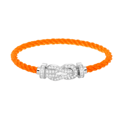 [OAK JURI]CHANCE LARGE 8 FIGURE BUCKLE FULL DIAMOND BRACELET SILVER
