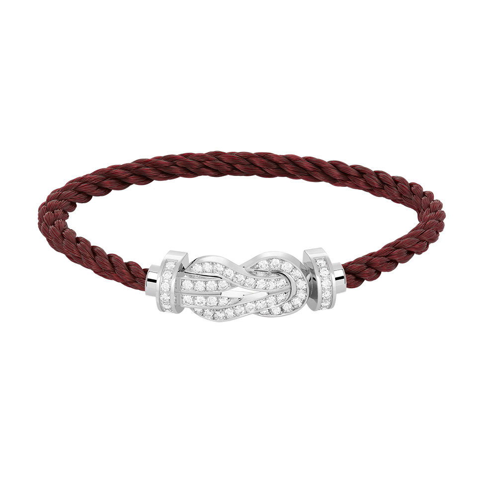 [OAK JURI]CHANCE LARGE 8 FIGURE BUCKLE FULL DIAMOND BRACELET SILVER
