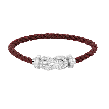 [OAK JURI]CHANCE LARGE 8 FIGURE BUCKLE FULL DIAMOND BRACELET SILVER