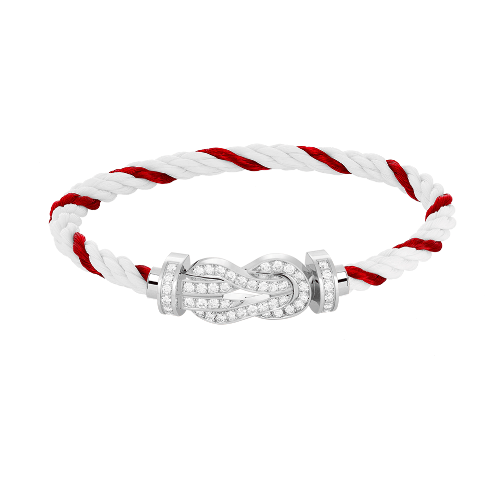 [OAK JURI]CHANCE LARGE 8 FIGURE BUCKLE FULL DIAMOND BRACELET SILVER