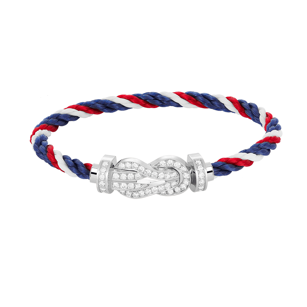 [OAK JURI]CHANCE LARGE 8 FIGURE BUCKLE FULL DIAMOND BRACELET SILVER