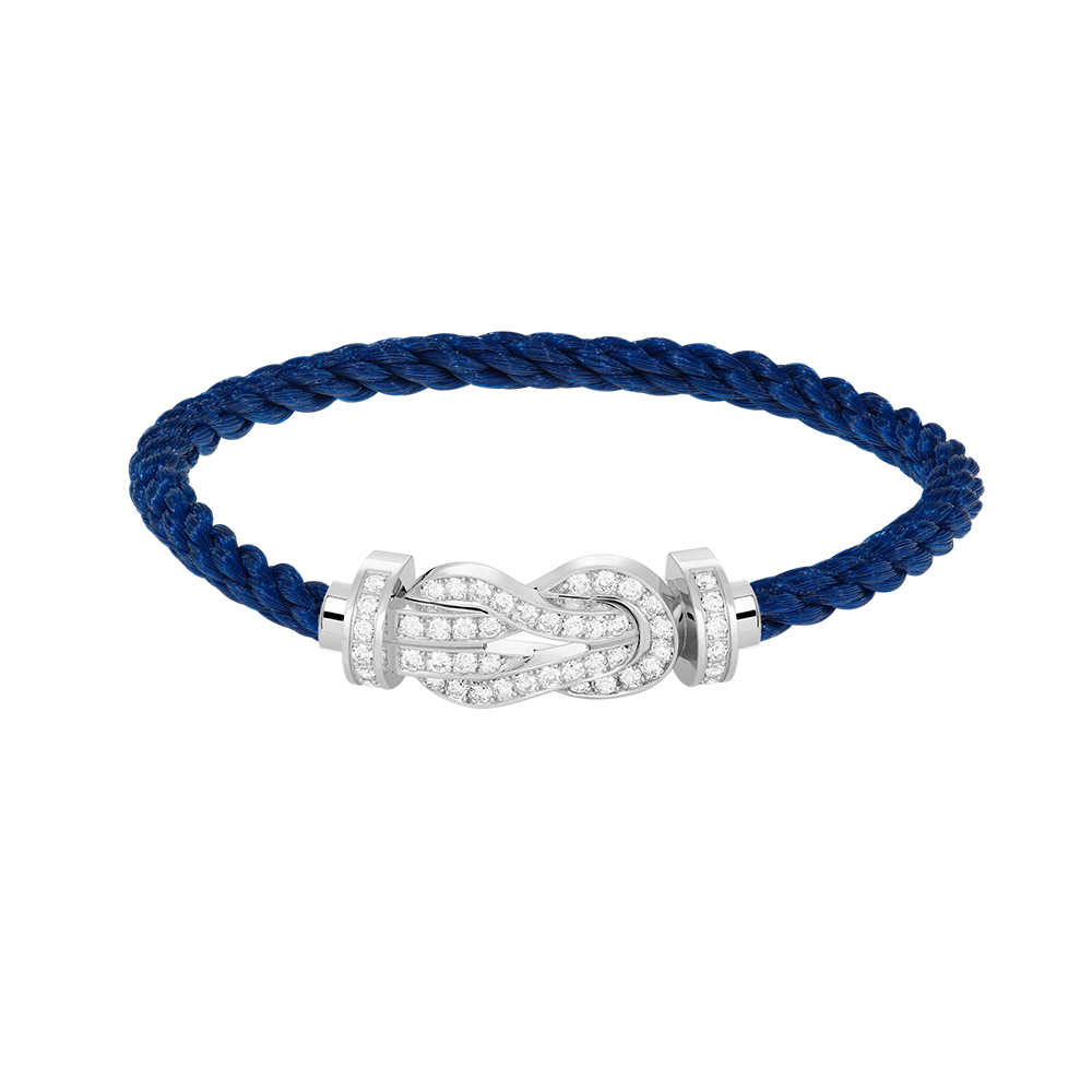 [OAK JURI]CHANCE LARGE 8 FIGURE BUCKLE FULL DIAMOND BRACELET SILVER