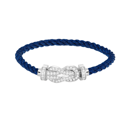 [OAK JURI]CHANCE LARGE 8 FIGURE BUCKLE FULL DIAMOND BRACELET SILVER