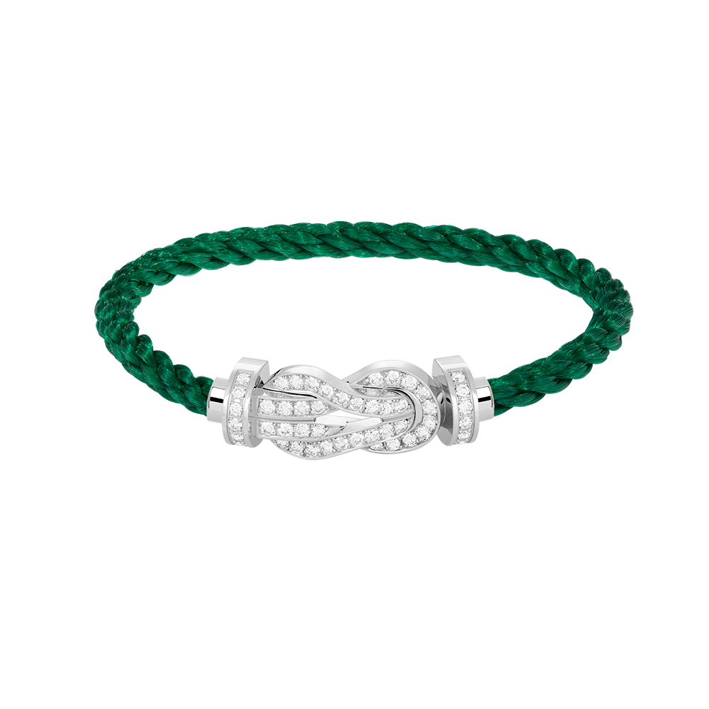 [OAK JURI]CHANCE LARGE 8 FIGURE BUCKLE FULL DIAMOND BRACELET SILVER