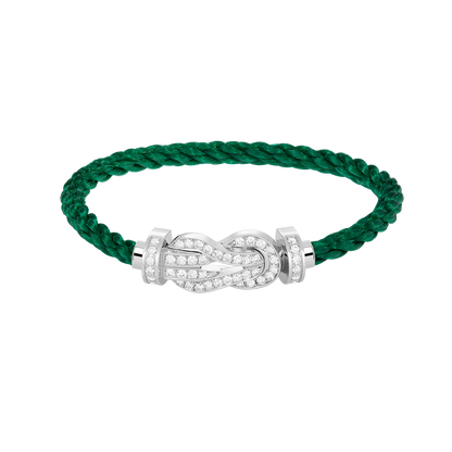 [OAK JURI]CHANCE LARGE 8 FIGURE BUCKLE FULL DIAMOND BRACELET SILVER