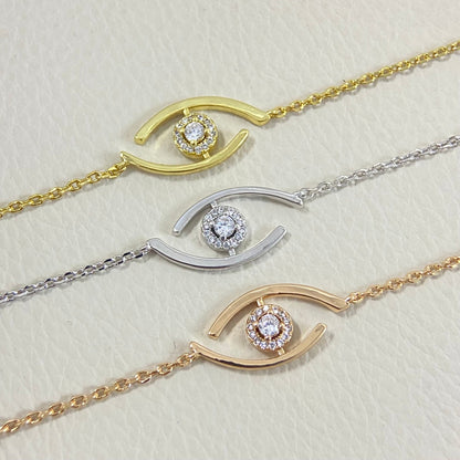 [OAK JURI]Lucky Eye Pave-Set Diamond Bracelet