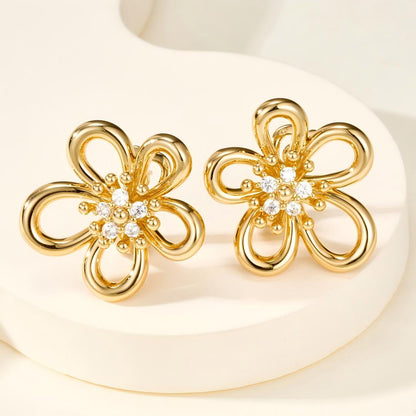 [OAK JURI] FLOWERLACE EARRING 5 DIAMONDS