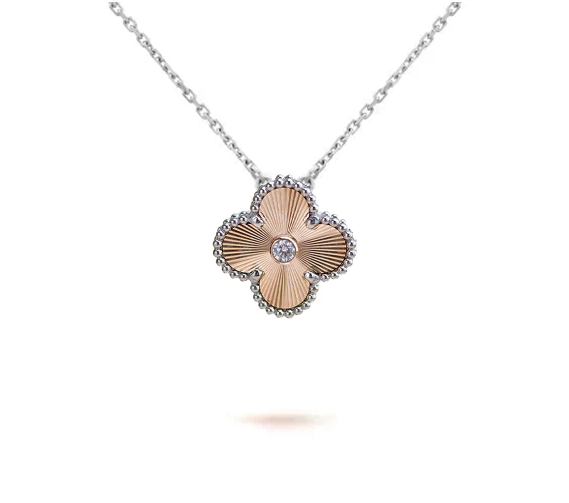 [OAK JURI]CLOVER 15MM NECKLACE SILVER COLLECTION