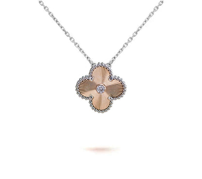 [OAK JURI]CLOVER 15MM NECKLACE SILVER COLLECTION