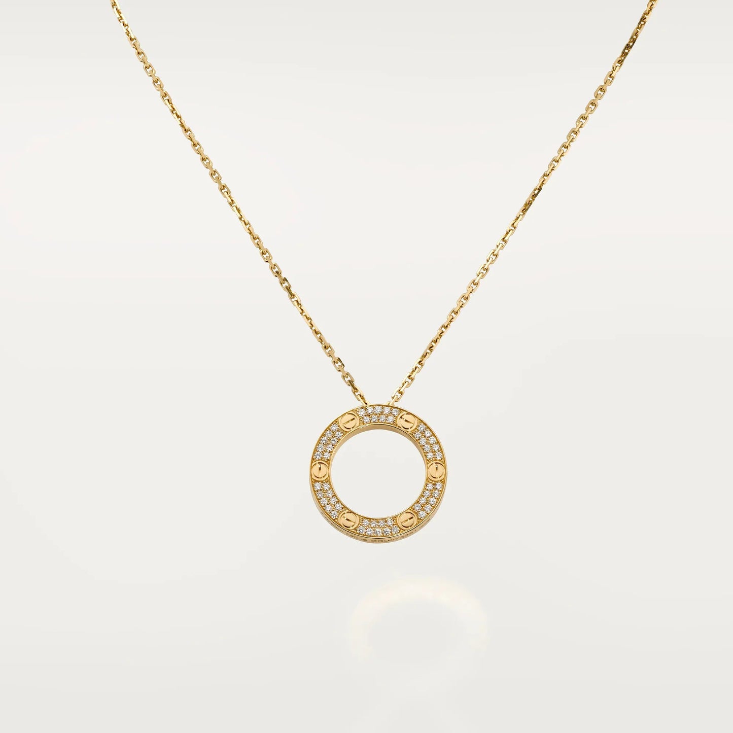 [OAK JURI]LOVE NECKLACE 16MM  FULL DIAMOND