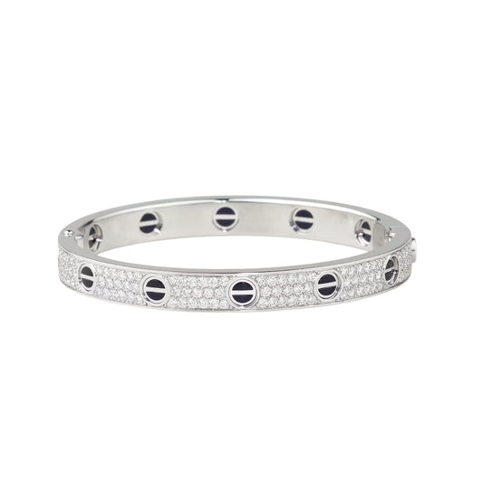 [OAK JURI]LOVE BRACELET 6.1MM DIAMOND-PAVED CERAMIC