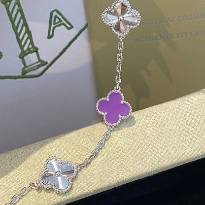 [OAK JURI] CLOVER 5 MOTIF VIOLET BRACELET COLLECTION
