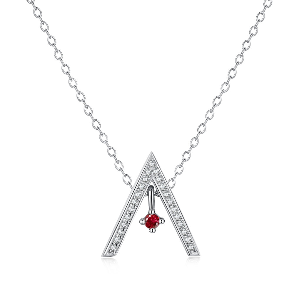 [OAK JURI]Sparkling "A" Shape Necklace