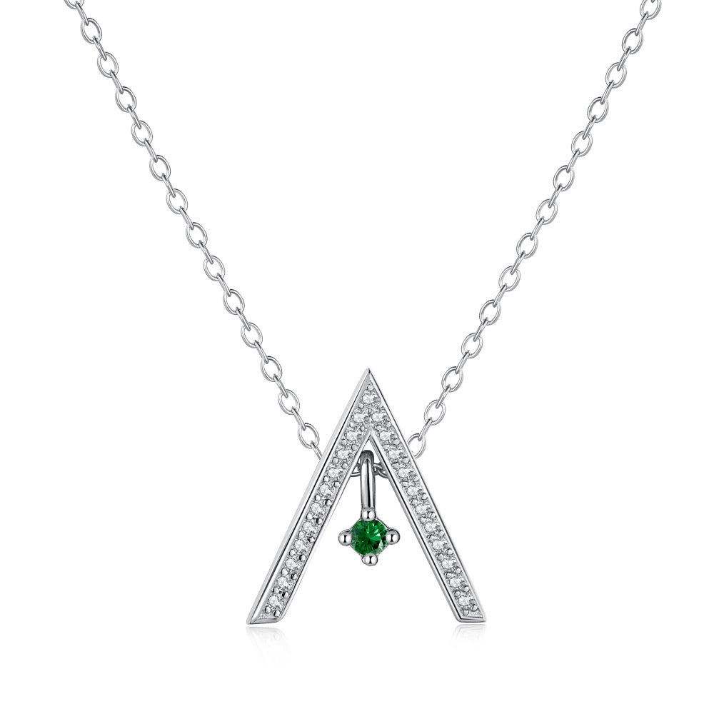 [OAK JURI]Sparkling "A" Shape Necklace
