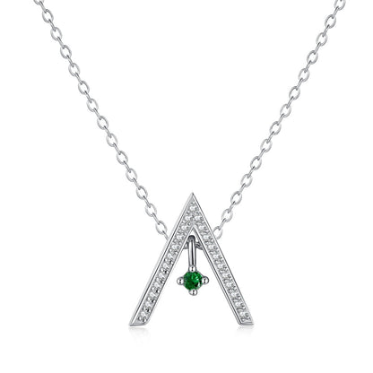 [OAK JURI]Sparkling "A" Shape Necklace