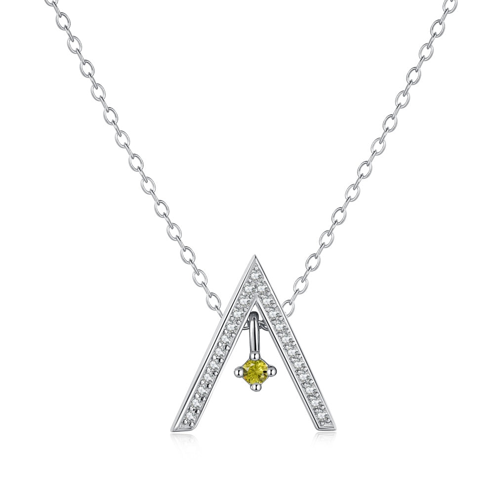 [OAK JURI]Sparkling "A" Shape Necklace