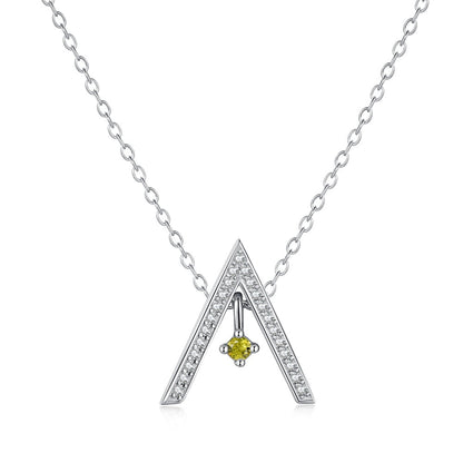 [OAK JURI]Sparkling "A" Shape Necklace