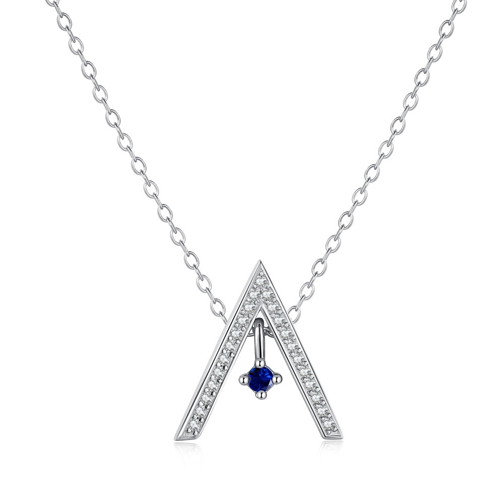 [OAK JURI]Sparkling "A" Shape Necklace