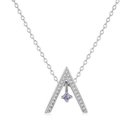 [OAK JURI]Sparkling "A" Shape Necklace