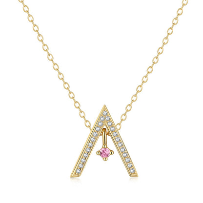 [OAK JURI]Sparkling "A" Shape Necklace
