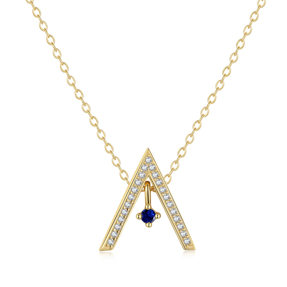 [OAK JURI]Sparkling "A" Shape Necklace