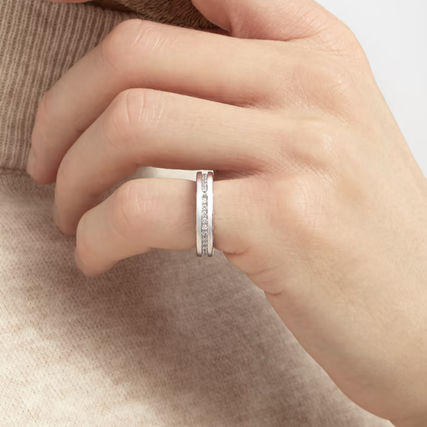 [OAK JURI]ZERO 1 ONE-BAND PAVED DIAMONDS ON THE SPIRAL RING