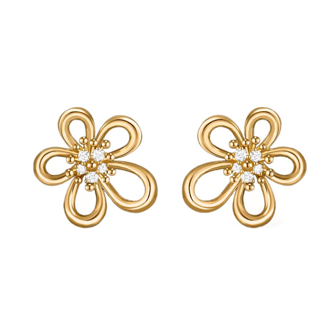 [OAK JURI] FLOWERLACE EARRING 5 DIAMONDS