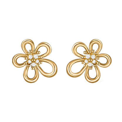 [OAK JURI] FLOWERLACE EARRING 5 DIAMONDS