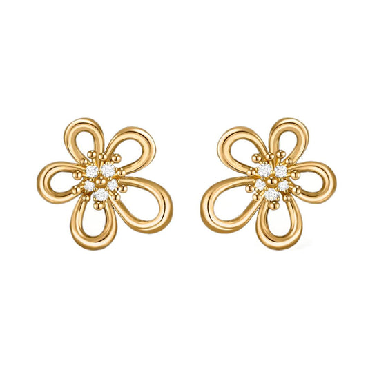 [OAK JURI] FLOWERLACE EARRING 5 DIAMONDS
