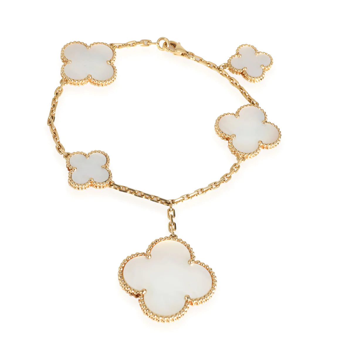 [OAK JURI]MAGIC CLOVER MOP GOLD BRACELET 5 MOTIFS