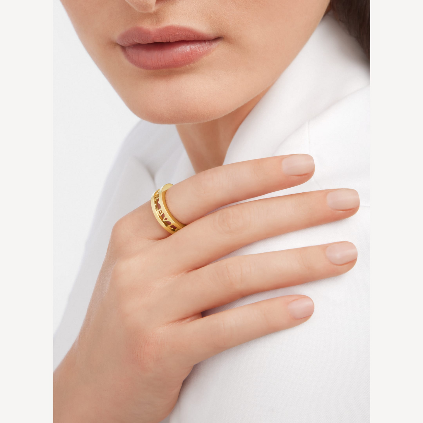 [OAK JURI]ZERO 1 ONE-BAND WITH OPENWORK LOGO SPIRAL RING
