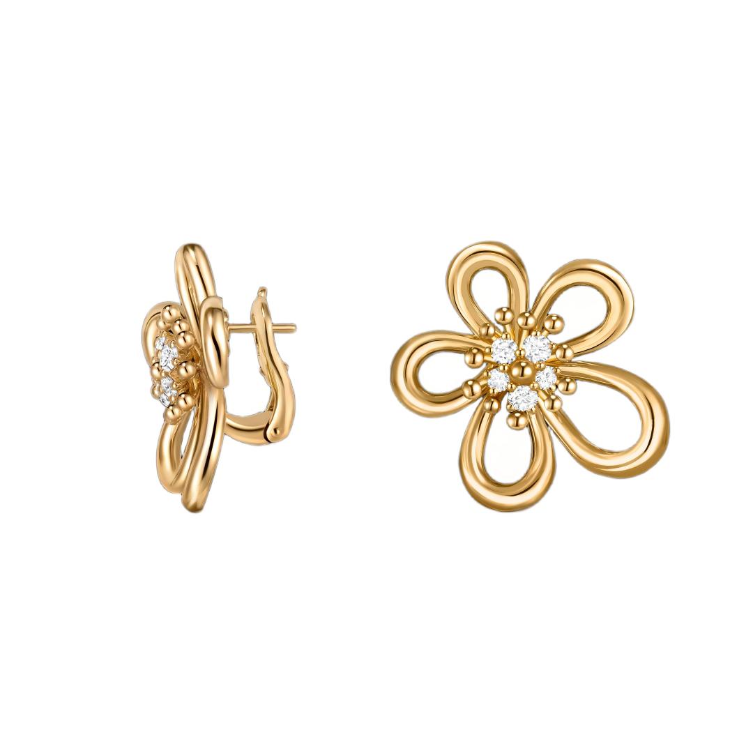 [OAK JURI] FLOWERLACE EARRING 5 DIAMONDS