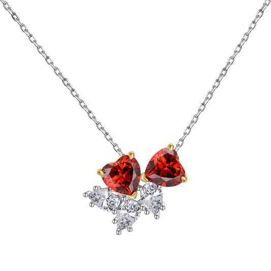 [OAK JURI]Dainty Red Heart Necklace