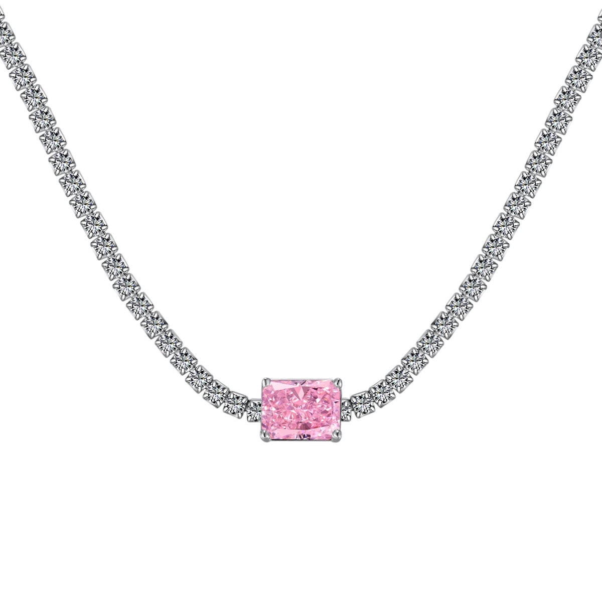 [OAK JURI]2.0 carat Ornate Emerald Cut Necklace