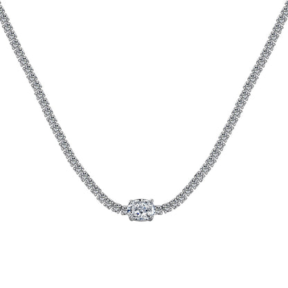 [OAK JURI]1.0 Carat Shining Oval Cut Necklace