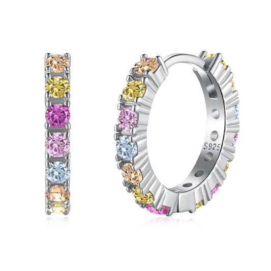 [OAK JURI]Radiant Colorful Round Cut Earrings