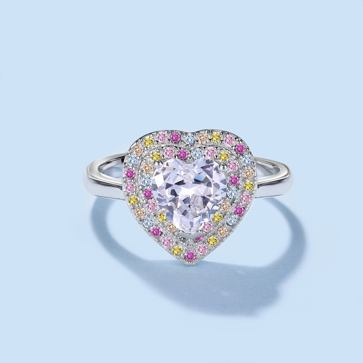 [OAK JURI]Delicate Ebullient Heart Shape Wedding Ring