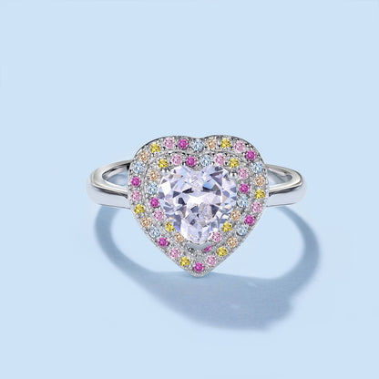 [OAK JURI]Delicate Ebullient Heart Shape Wedding Ring